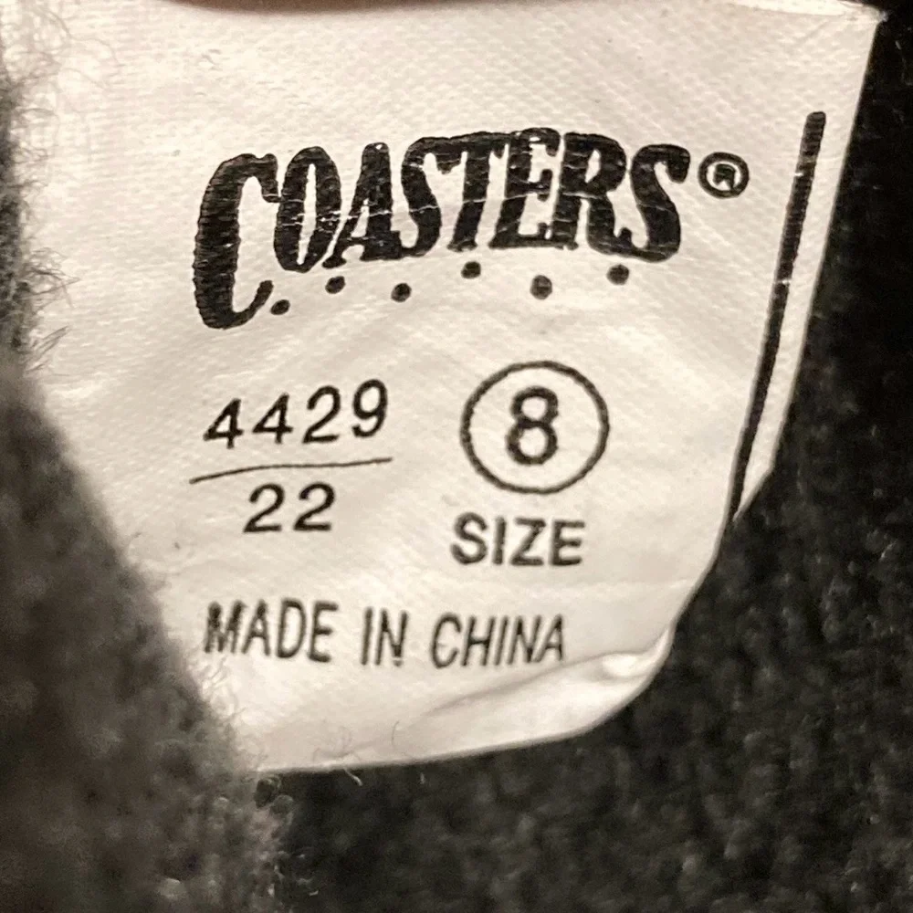 NWOT Coasters Vintage 80s Ankle Boots Fold Down Water Resistant Black Size 8M